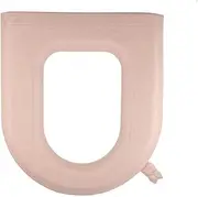 ABAGFKFNV 2Pcs Washable Toilet Seat Cover Waterproof Sticker Foam Toilet Lid Cover Portable Silicone Toilet Cup Covers Bathroom Accessories Toilet seat(U Pink with Handle)