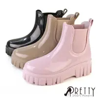 在飛比找PChome24h購物優惠-【Pretty】女鞋 雨靴 雨鞋 防水靴 防水鞋 短筒 厚底