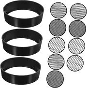 KITANDOVE 3 Sets Soil Sifting Pan Interchangeable Mesh Handheld Soil Sieve for Gardening Lightweight Filters for Rocks Dirt and Compost for Planting and Garden Care