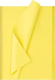 Simetufy Yellow Tissue Paper for Gift Bags, 115 Sheets 14 x 20 Inches Yellow Wrapping Paper, Gift Wrapping Tissue Paper Bulk for Crafts Mother's Day Fall Halloween Wedding Birthday Holiday Party Decor