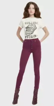 NWT AO.LA BY ALICE + OLIVIA CURRANT GOOD HIGH RISE SKINNY JEANS Sz 26 MRSP $265