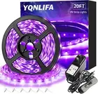 20FT/6M Black Light Strip, 360 Lamp Beads, Flexible LED Blacklight Kit,