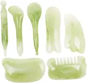 SAFIGLE 7Pcs Body Gua Scraping Board for Facial Massage Mixed Style Guasha Tools for Skin Care Natural Material Safe for All Skin Types