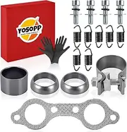 YOSOPP Exhaust Pipe Gasket Kit for Polaris Ranger RZR 800 EFI 08-10 and Sportsman Ranger 700/800/900 - Includes Springs and OEM Part Numbers 5811511, 3610047, 7041804, 7041687, 5257254