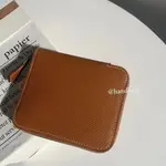 【台灣現貨】全新真品 HERMES SILK'IN COMPACT 金棕色 6卡 幾何 內裏 絲巾 零錢 短夾