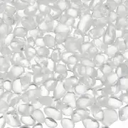 Glass Stones 453g/1 lbs Glass Pebbles Marbles Beads Gem Stones(5-9 MM Clear)