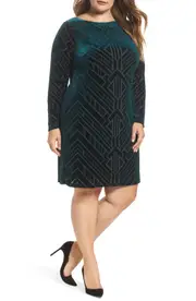 Vince Camuto Burnout Velvet Sheath Dress
