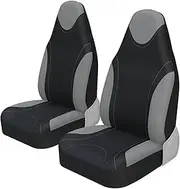Automotive Seat Covers Seat Cover Front Bucket Style Car Seat Covers Universal for Cars Trucks SUV Seat Protector for Auto Accessories Car Seat Cover(2Piece Gray)