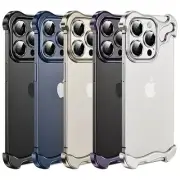 Luxury Metal Aluminum bumper Shockproof case For iPhone 15 14 13 12 Pro max
