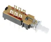 10 x DPDT Changeover Push Button Latching PCB Switch