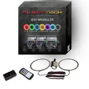 RGB Bluetooth LED Halo kit for 2007-2017 Jeep Wrangler Projector Headlights (for: Jeep)