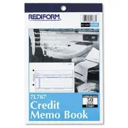 Rediform Triplicates Credit Memo Book - 50 Sheet[s] - 3 Part - Carbonless -
