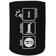 Alcohol Stubby Holder - Eat Sleep Run - Funny Novelty Birthday Gift Joke Beer Can Bottle Coolie