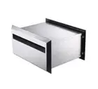 Sandleford 350mm Polished Silver Back Open Brick Insert Letterbox A4 Mail