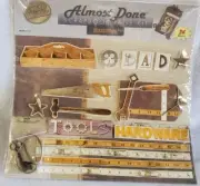 Paper Pizazz Almost Done MASCULINE Scrapbook Page Kit HOTP5719 Dad Tools NEW