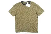 PAUL SMITH PS ZEBRA STRIPED ALLOVER GREEN MEDIUM ANIMAL MOTIF TEE TSHIRT MENS