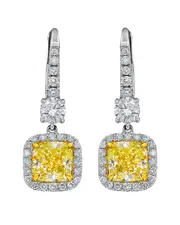 Diana M. Fine Jewelry 18k 4.01 ct. tw. Diamond Earrings