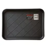 All-Weather Boot Tray - Water-Resistant Plastic Mud Pan, Pet Food Tray, and O...