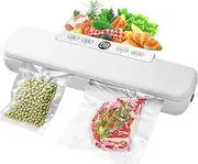 Vacuum Sealer Machine Food Vacuum Sealers for Sous Vide Cooking, 4-in-1 Easy Options, Food Preservation with Vacuum Bags-White