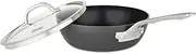 [Viking] Non Stick Saucier Pan with Glass Lid, 3 Quart Hard Anodized Sauce Cooking Pot, Dishwasher and Oven Safe, Induction Ready, Gray