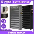 10-Tiers Shoe Rack Cabinet Storage Cover Shelf Organiser 50 Pairs Stand Wardrobe