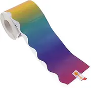 Angoily 1Roll Gradual Rainbow Border Stickers Removable Decorative Border for Classroom Bulletin Board Blackboard Decoration Replaceable and Easy to Apply