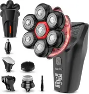 Head Shavers for Bald Men, 5 in 1 Magnetic Electric Razor Grooming Kit, 7D He...