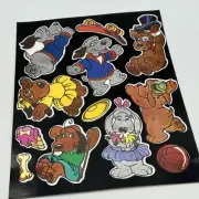 Vtg Pound Puppies Stickers Sheet Colorforms Window Clings Lovable Huggable 1980s