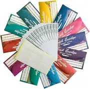 SHINEOFI 12pcs Creative Cash Envelopes Set Assorted Budgeting Envelopes Tracking Sheets Easy to Carry