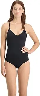 [PUMA] Women's Swim Women's V-Neck Crossback One Piece Swimsuit