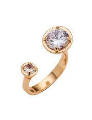 DUO CRYSTAL STONE SET RING