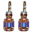 Mariana Earrings Lovely Emerald Cut Vintage Rose Austrian Crystals Euploea Co...