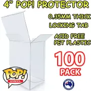 100 x 4" Funko Pop! Vinyl Protector Case PET Acid Free 0.35mm Thick Plastic