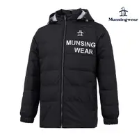 在飛比找momo購物網優惠-【Munsingwear】企鵝牌 男款黑色輕量極暖可拆式連帽
