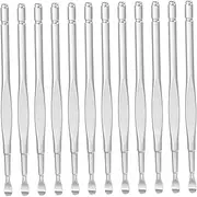 Baluue Safe for Boys and Girls Adults 12pcs Stainless Steel Ear Scoop Set Ear Wax Removal Tool Rounded Edges Gentle Cleaning