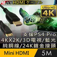 在飛比找PChome24h購物優惠-MAX+ Mini HDMI to HDMI 4K超高畫質影