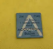 Bulova Accutron 214 #140 Sweep Second Hand SF 24/42 Sealed. NOS (EB)
