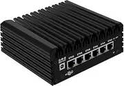 SJRC Fanless Mini PC i3 N355 (8C/8T, up to 3.9GHz), 2.5GbE Router Firewall Appliance 6 x i226V LAN Ports, DDR5 32GB RAM 1TB SSD Mini Computer 4K UHD, USB3.2, OPNsense/Win Support