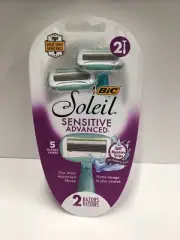 BIC Soleil Sensitive Advanced Women's 5 Blades Disposable Razors 2 Ct