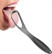 Metal Tongue Scraper | Ergonomic Oral Hygiene Tool | Portable Odor Eliminator Fan Shape Tongue Scraper for Oral Care Bad Breath