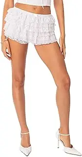 [Generic] Lace Bloomer Shorts, 2024 New Summer Y2k Ruffle Frilly Micro Knitted Fluffy Shorts for Women