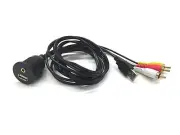 DASH FLUSH MOUNT AUX USB 3.5MM 3-RCA MOUNTING DASHBOARD DOCK INPUT AUDIO/VIDEO
