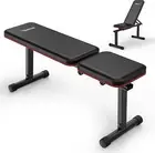 Flat Weight Bench, Heavy Duty Workout Bench, Multi-Position Bench Press f