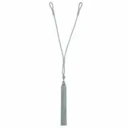 Trimland Trimmings Crystal Curtain Tie Back With Fringe in Spa - Set of 2