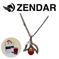 在飛比找博客來優惠-【ZENDAR】頂級天然沙丁紅珊瑚圓珠3.5-4mm銀色項鍊