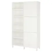 BESTÅ storage combination with doors, white/Lappviken/Stubbarp white, 120x42x202 cm