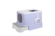 Pawz Fully Enclosed Cat Litter Box Purple