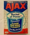 Vintage Ajax Floor & Wall Cleaner Ammoniated 1lb Bucket Of Power Unopened 1960s