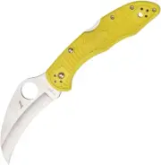 Spyderco Tasman Salt 2 Lockback. Yellow textured FRN handle. H1 Steel.