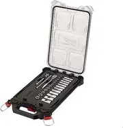 [Milwaukee] Ratchet and Socket Wrench Insert Set 1/4 Inch Metric 28-Piece in Packout Compact Organiser Slim